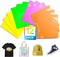 Heat Transfer Vinyl Sheets 12" x 10" 12 Sheets 4 Assorted Neon Colors